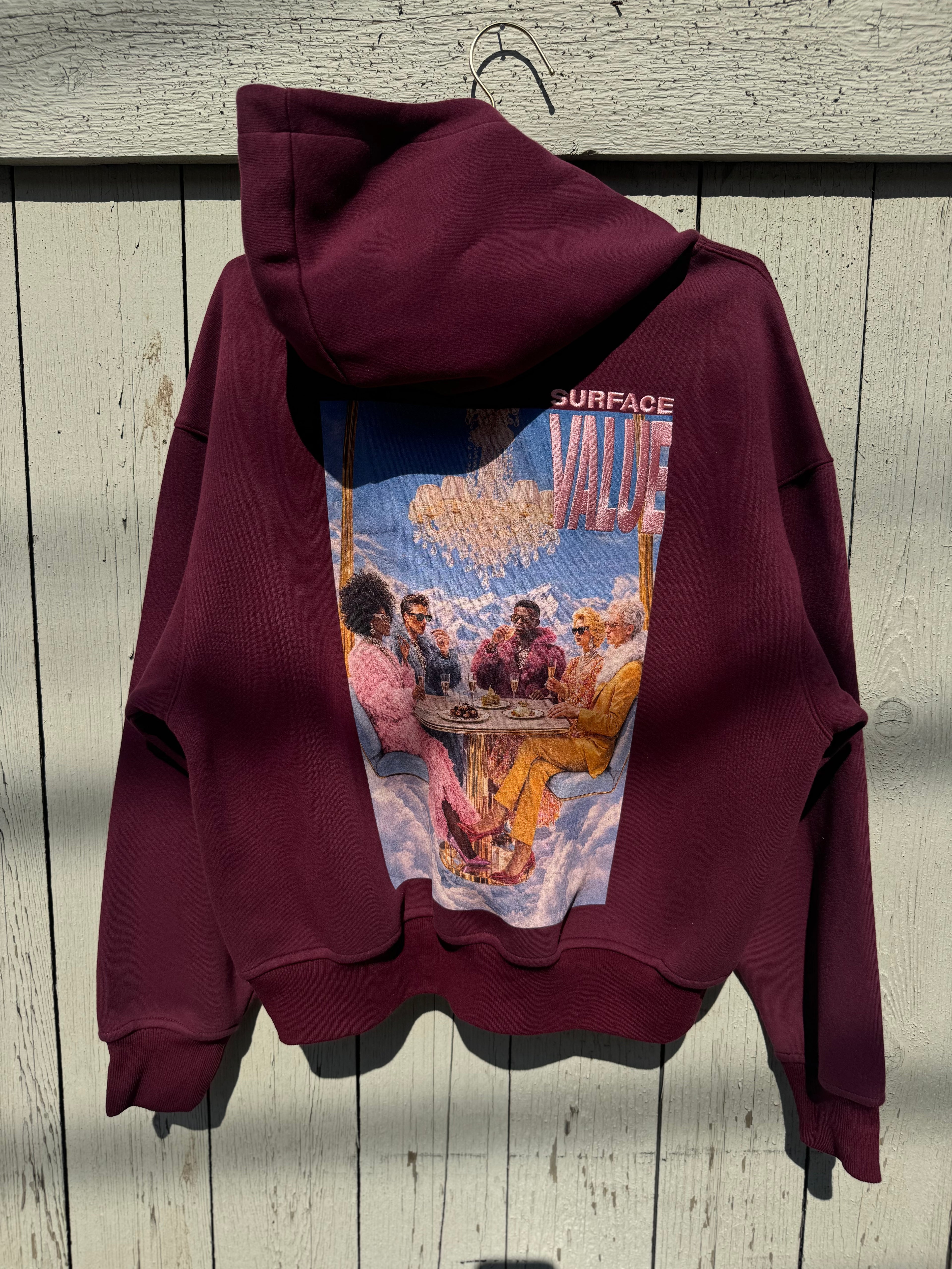 THEORY OF IMAGE HOODIE - BURGANDY