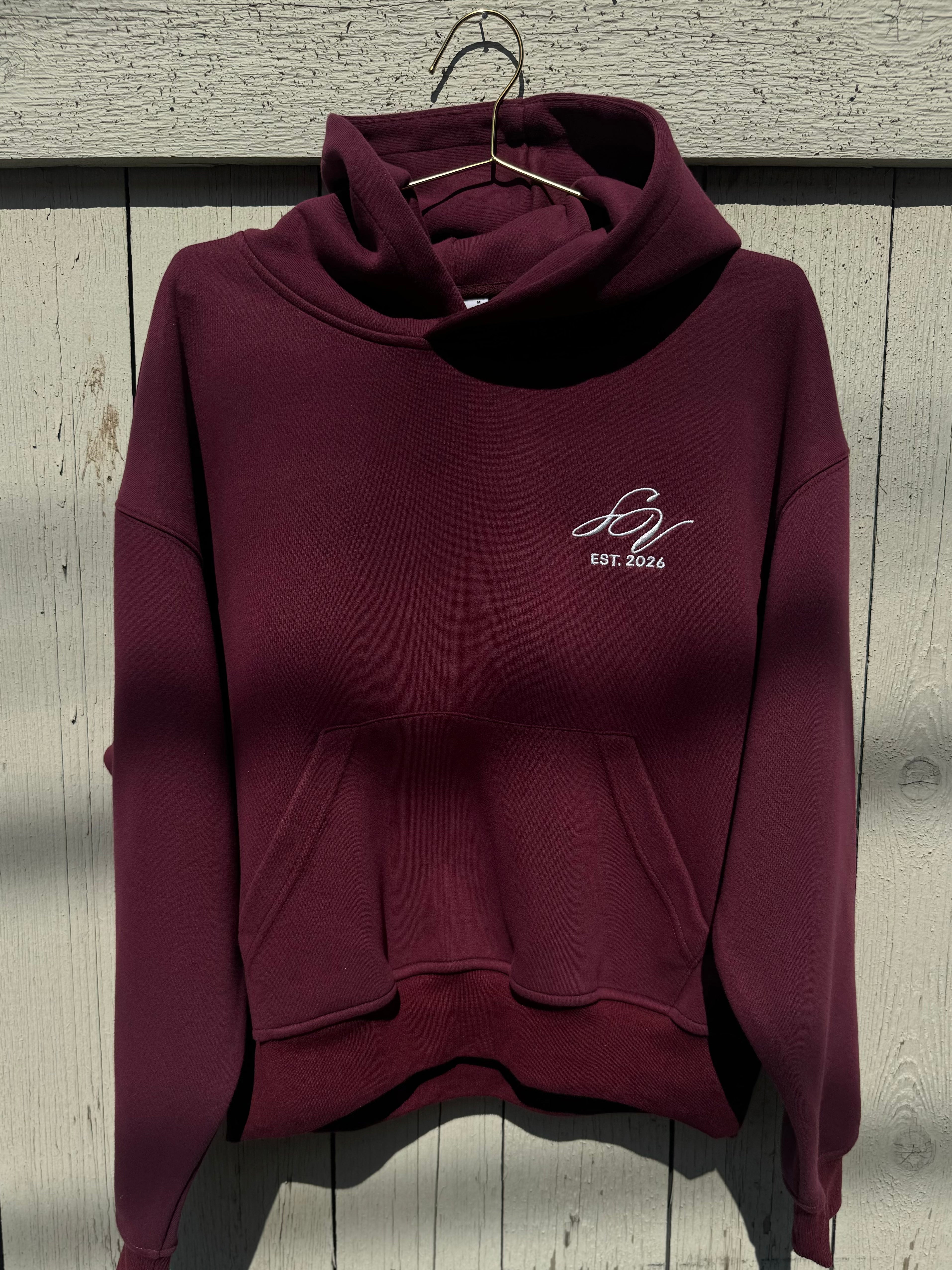 THEORY OF IMAGE HOODIE - BURGANDY