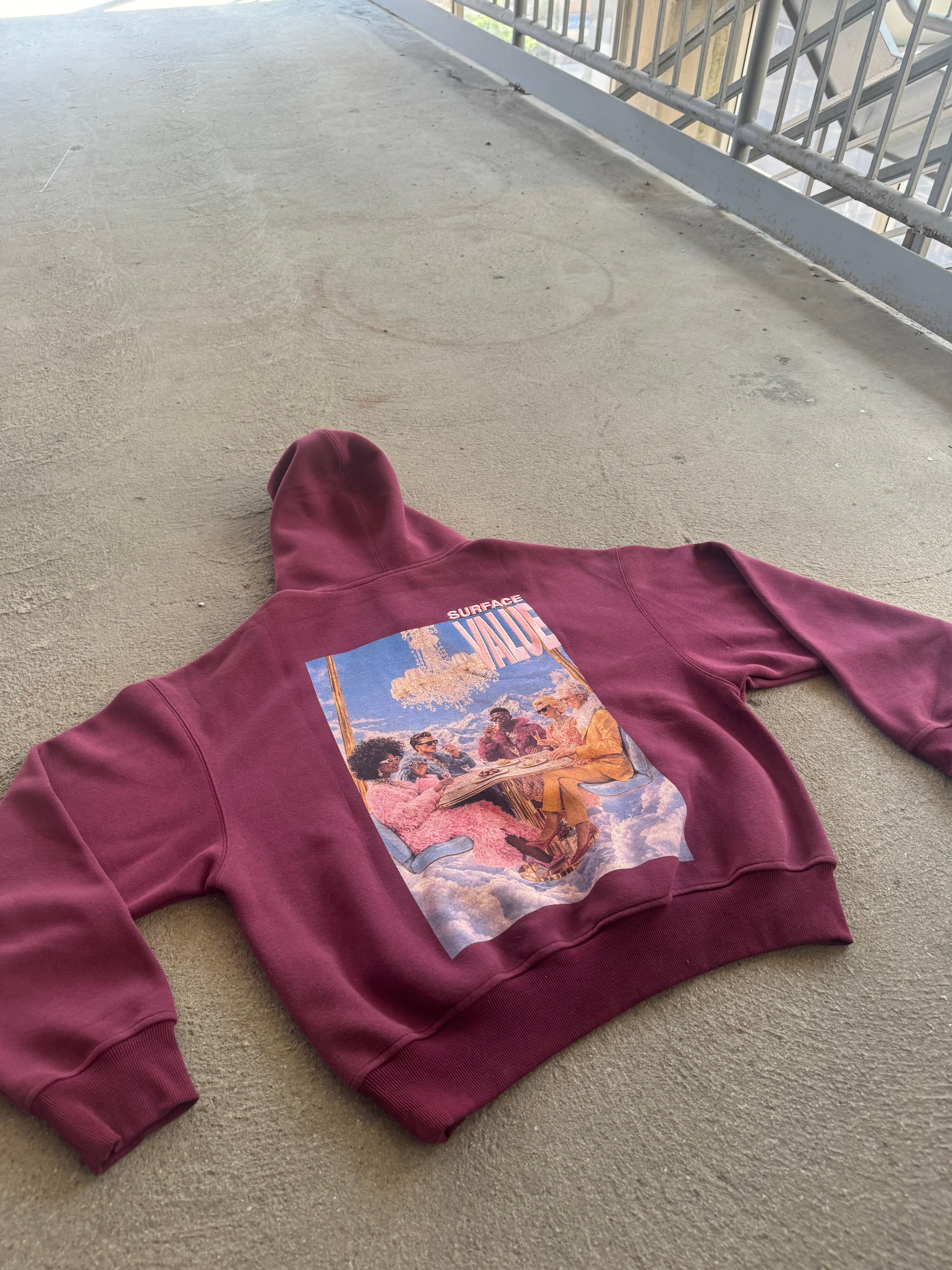 THEORY OF IMAGE HOODIE - BURGUNDY